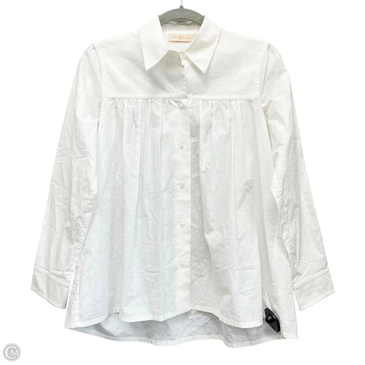Top Long Sleeve Designer By Tory Burch In White, Size: Xxs