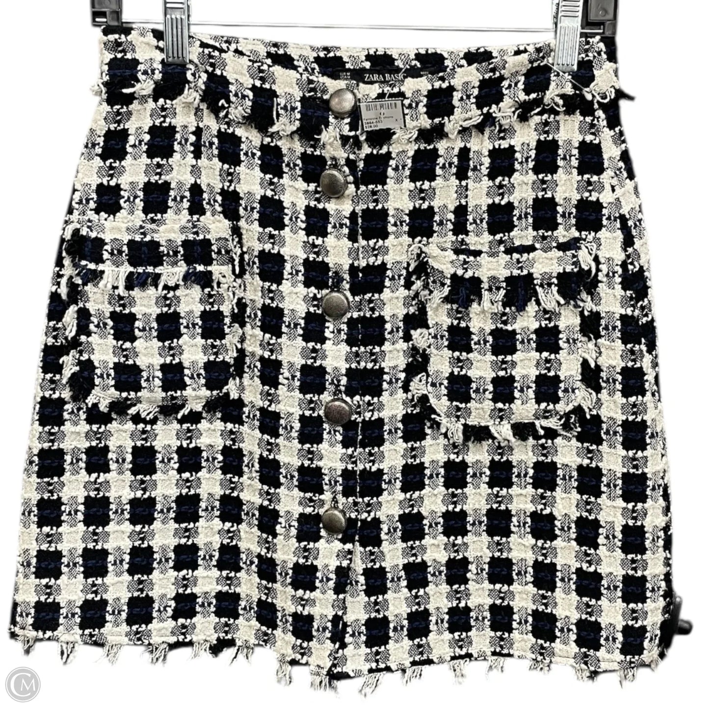 Skirt Mini & Short By Zara Basic In Plaid Pattern, Size: M