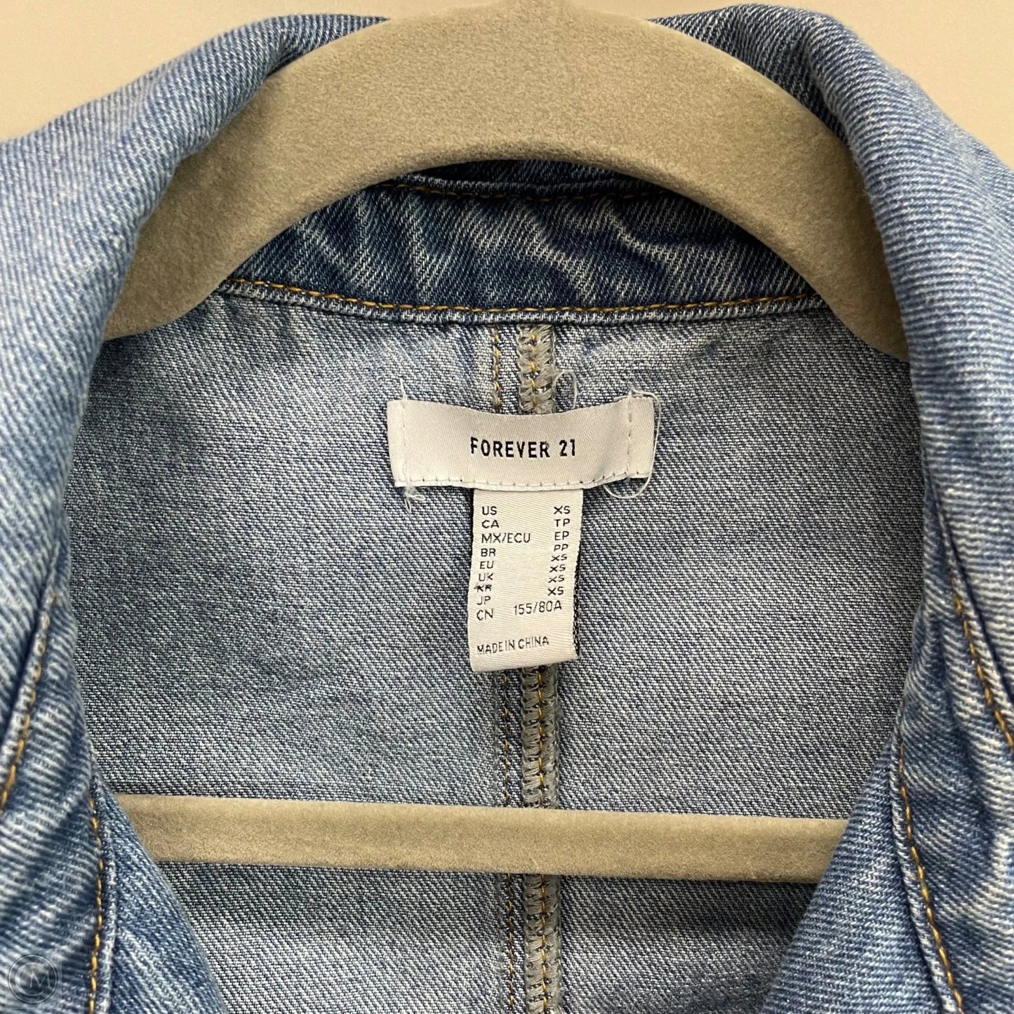 Jacket Denim By Forever 21 In Blue Denim, Size: Xs