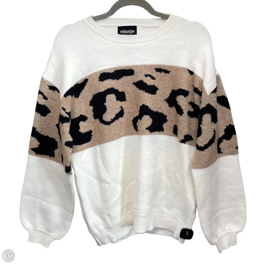Sweater By Heimish Usa In Brown & Cream, Size: 1x