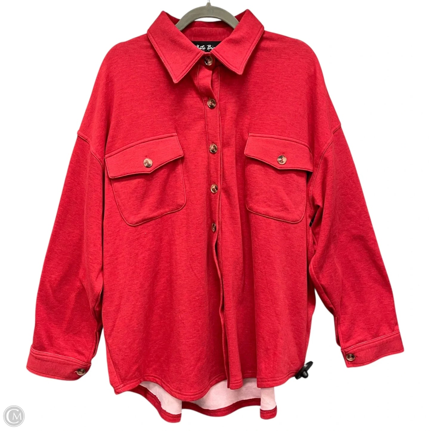 Jacket Shirt By White Birch In Red, Size: Xl
