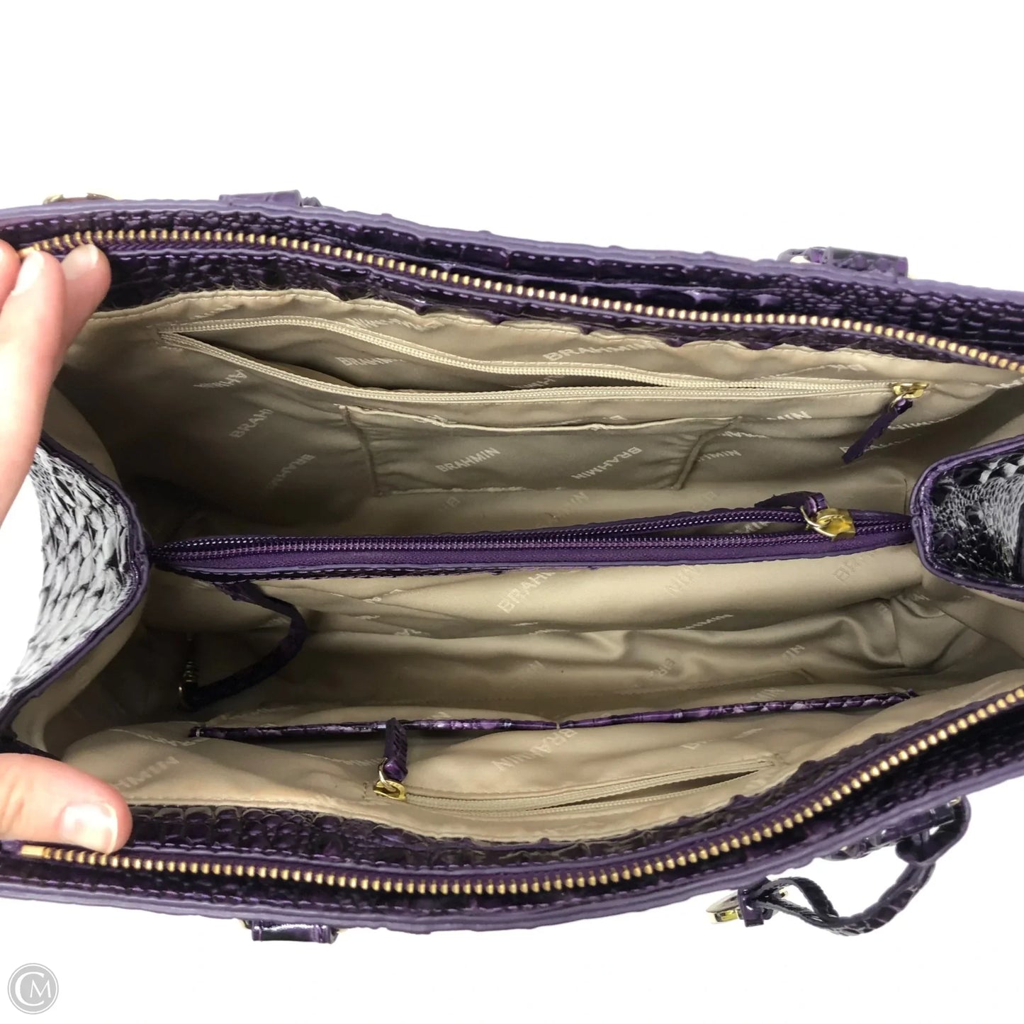 Handbag Designer By Brahmin, Size: Small