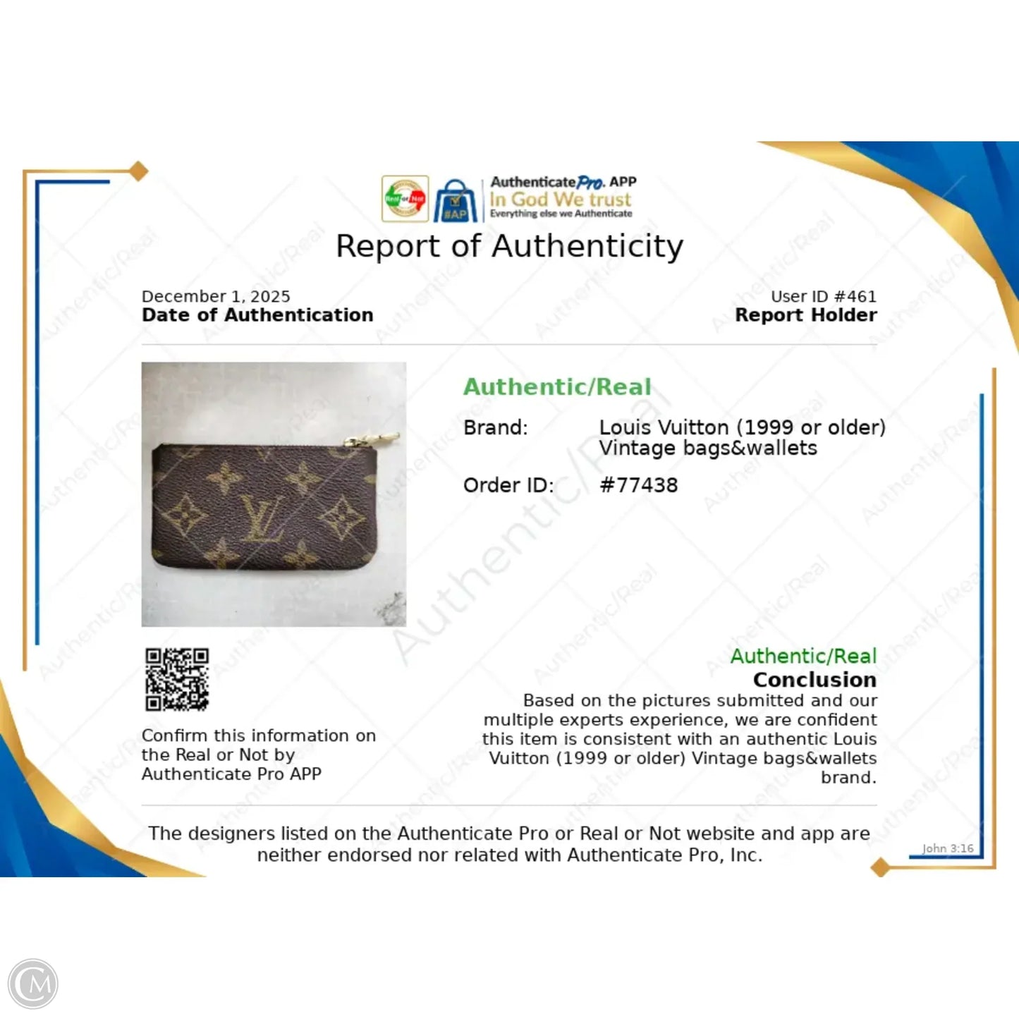 Coin Purse Luxury Designer By Louis Vuitton, Size: Small