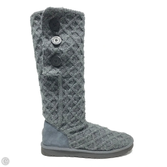 Boots Designer By Ugg In Grey, Size: 11