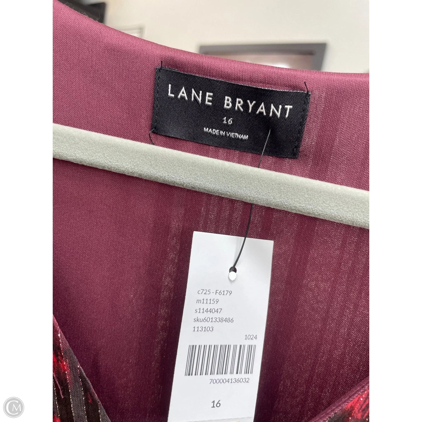 Dress Casual Midi By Lane Bryant In Black & Red, Size: 16