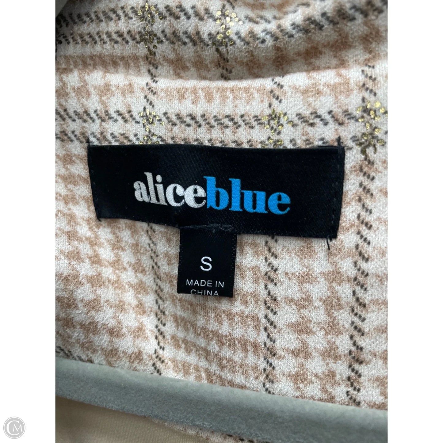 Jacket Other By Alice Blue In Plaid Pattern, Size: S