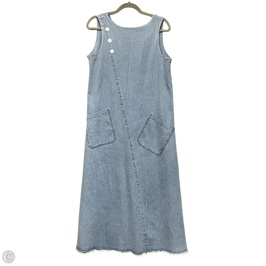 Dress Casual Midi By Cmf In Blue, Size: L