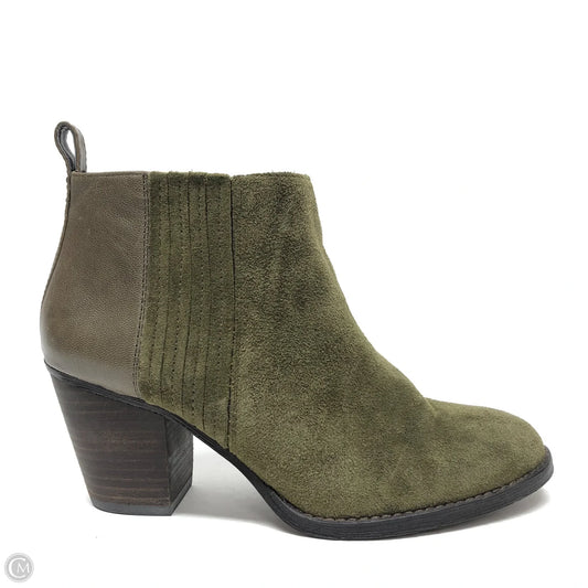 Boots Ankle Heels By Nine West In Green, Size: 6.5