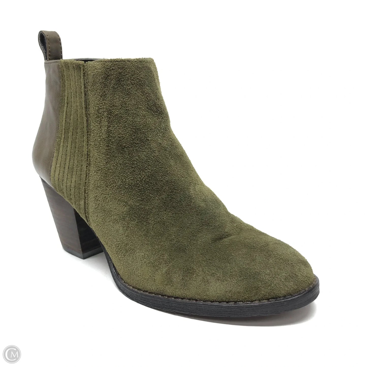Boots Ankle Heels By Nine West In Green, Size: 6.5