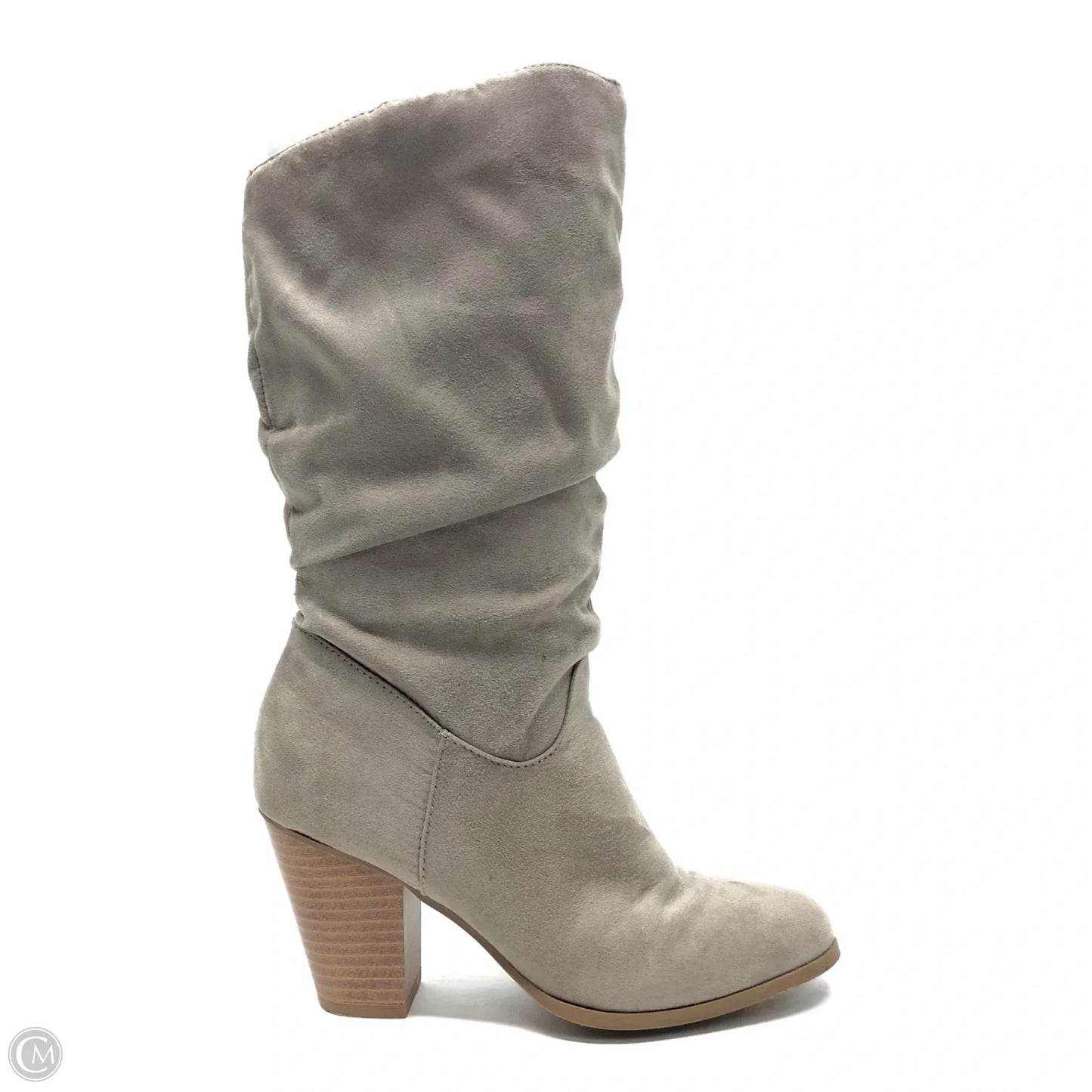 Boots Mid-calf Heels By Rampage In Grey, Size: 6.5