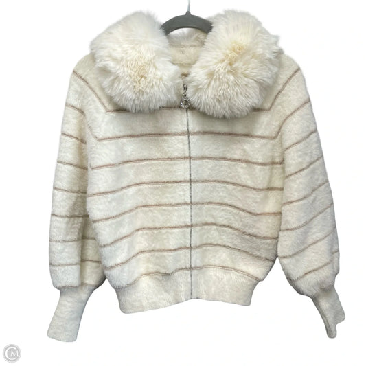 Sweater Cardigan By Clothes Mentor In Cream, Size: S