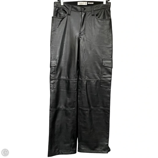 Jeans Straight By Abercrombie And Fitch In Black, Size: 8
