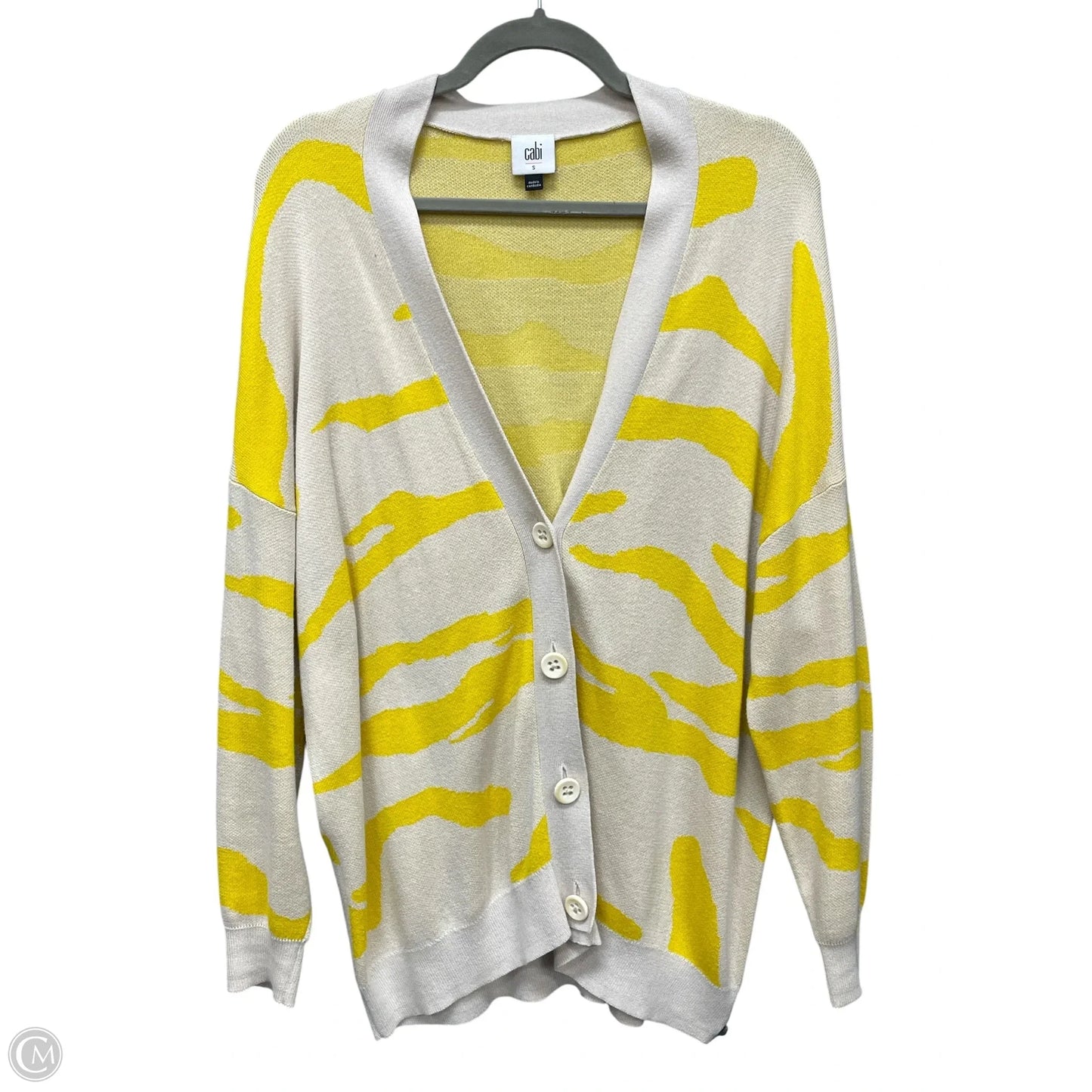 Sweater Cardigan By Cabi In Yellow, Size: S