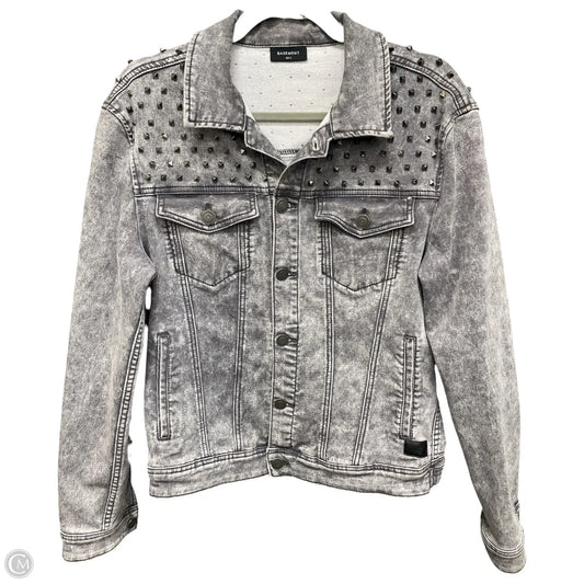 Jacket Denim By Clothes Mentor In Grey, Size: S