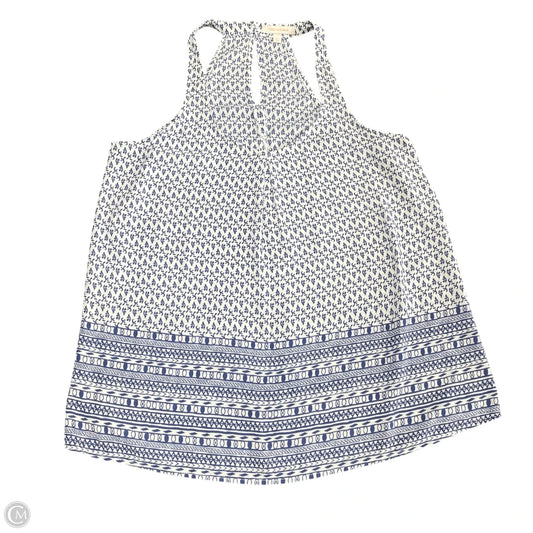Top Sleeveless By Skies Are Blue In Blue & White, Size: M
