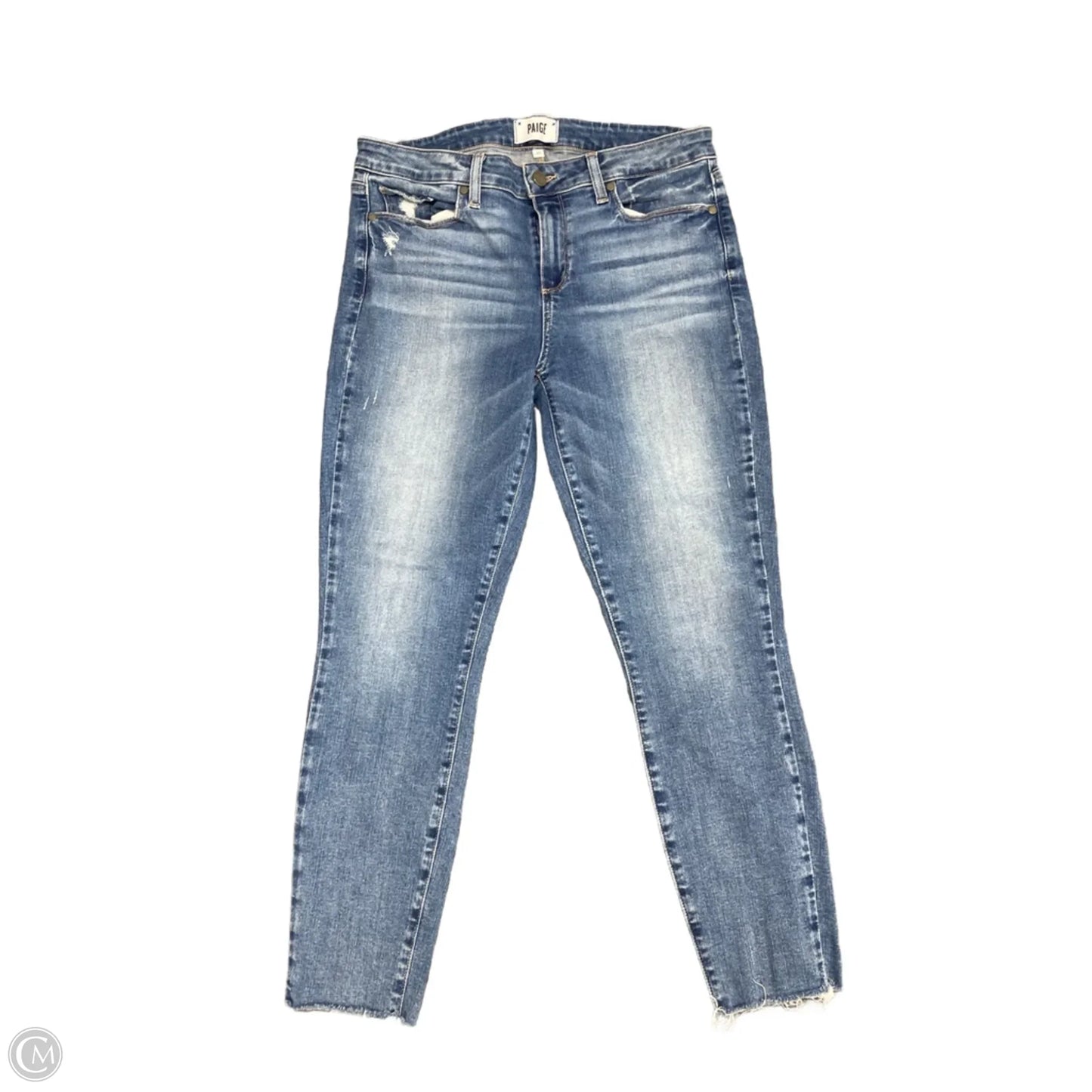 Jeans Skinny By Paige In Blue Denim, Size: 14