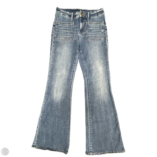 Jeans Flared By Express In Blue Denim, Size: S