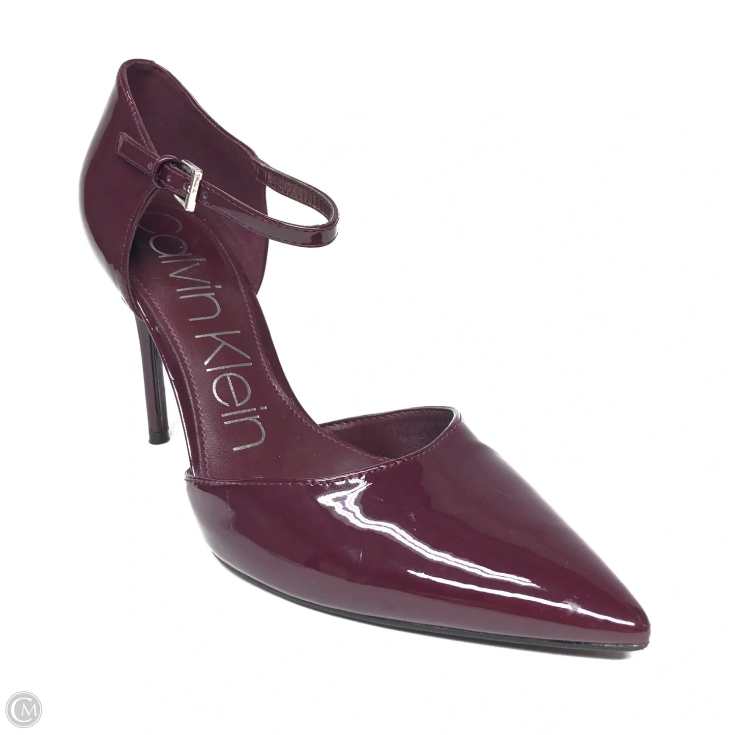 Shoes Heels Block By Calvin Klein In Maroon, Size: 9.5