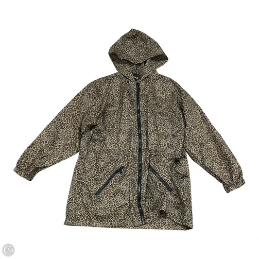 Jacket Windbreaker By Clothes Mentor In Animal Print, Size: L
