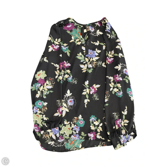 Blouse Long Sleeve By Loft In Black, Size: M