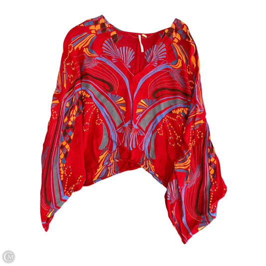 Blouse Short Sleeve By Free People In Red, Size: Xs