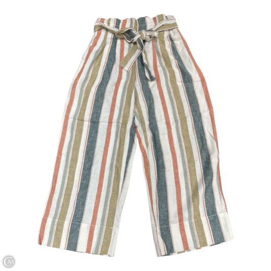 Pants Wide Leg By Madewell In Striped Pattern, Size: S