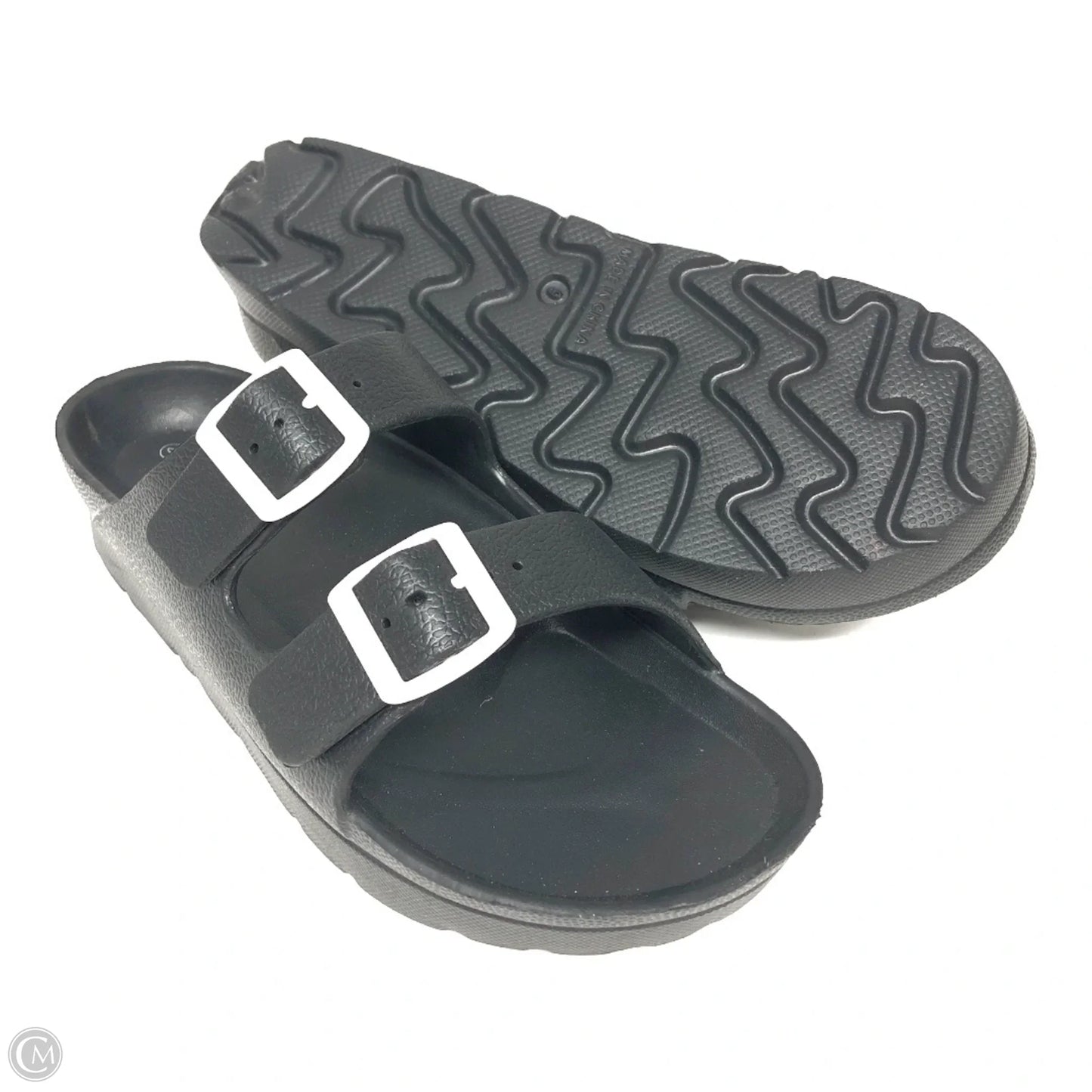 Sandals Flats By Clothes Mentor In Black, Size: 9