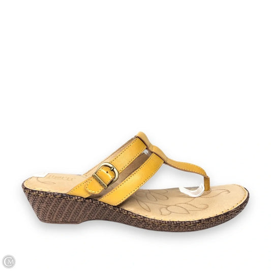 Sandals Heels Wedge By Born In Yellow, Size: 11