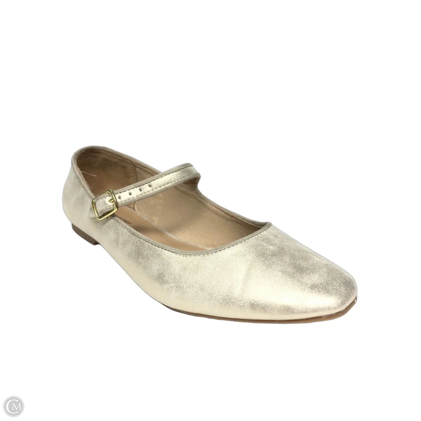 Shoes Flats By Time And Tru In Gold, Size: 10