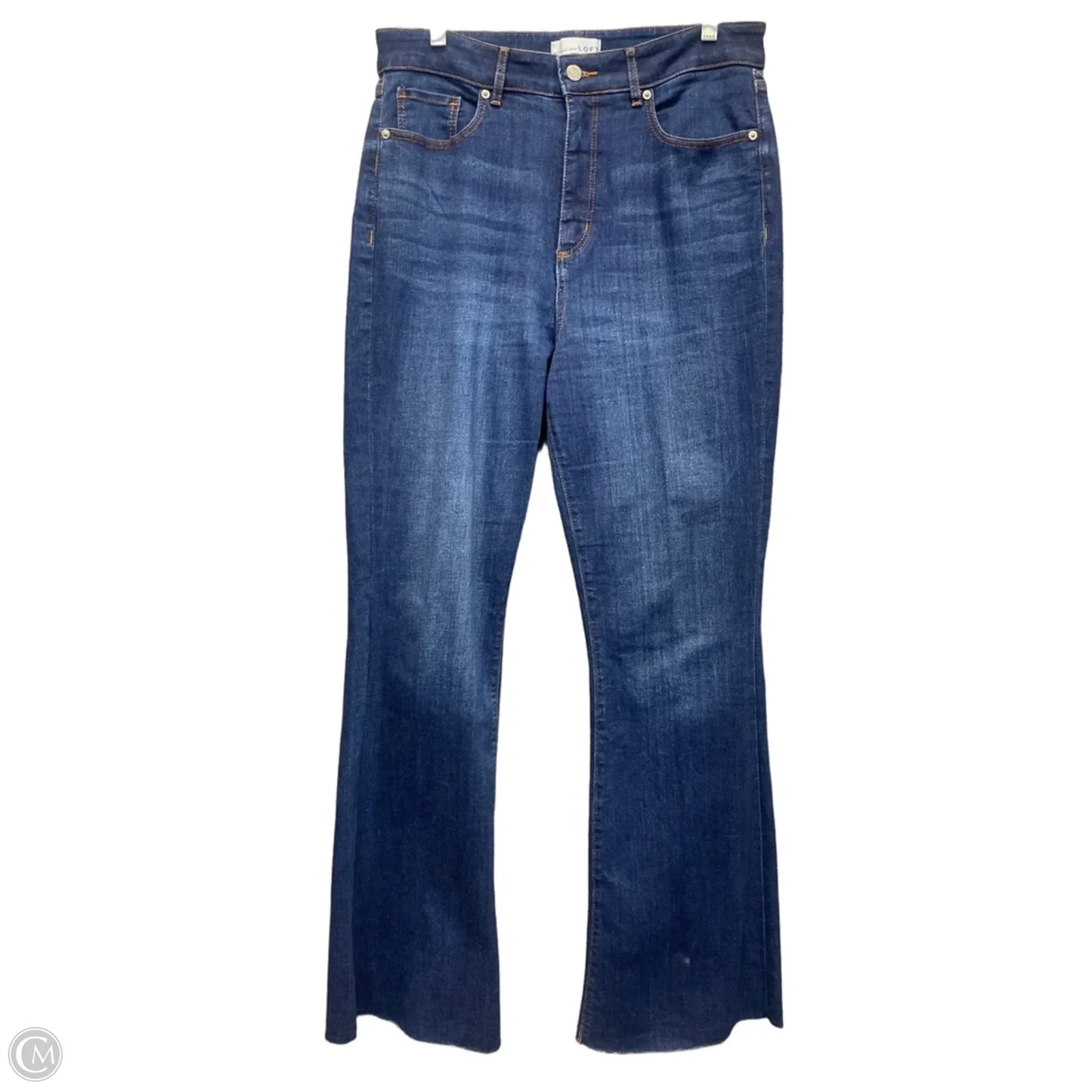 Jeans Flared By Loft In Blue Denim, Size: 10