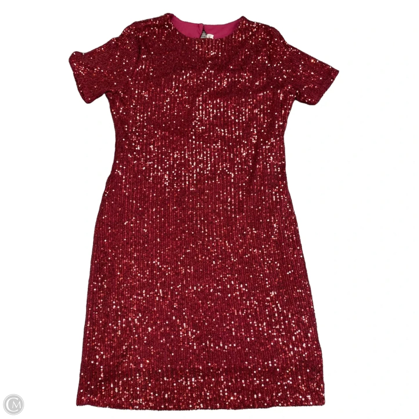 Dress Casual Short By Zigzag Stripe In Maroon, Size: Xl