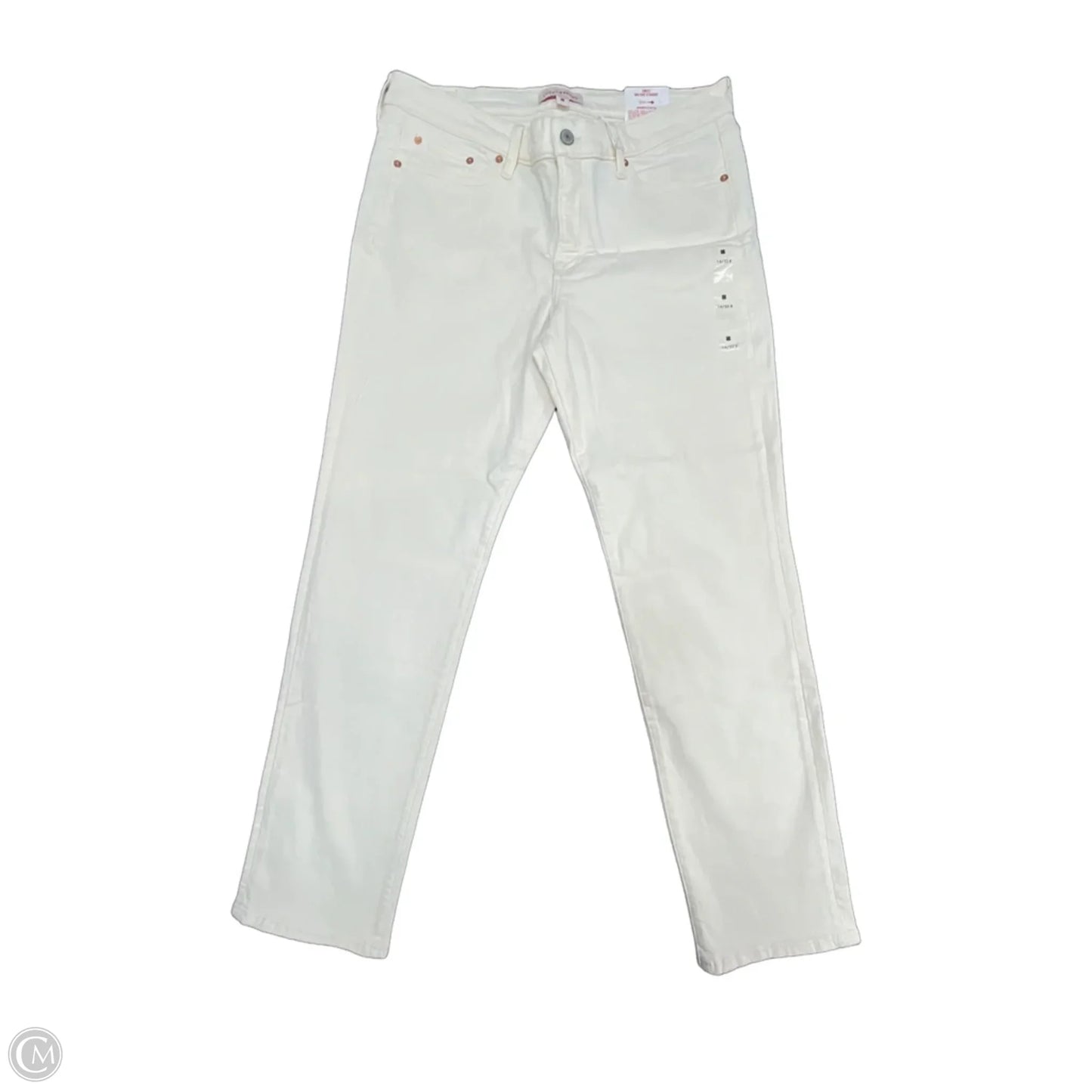 Jeans Straight By Lucky Brand In Cream, Size: 14