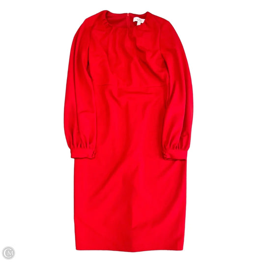 Dress Casual Midi By Badgley Mischka In Red, Size: 6