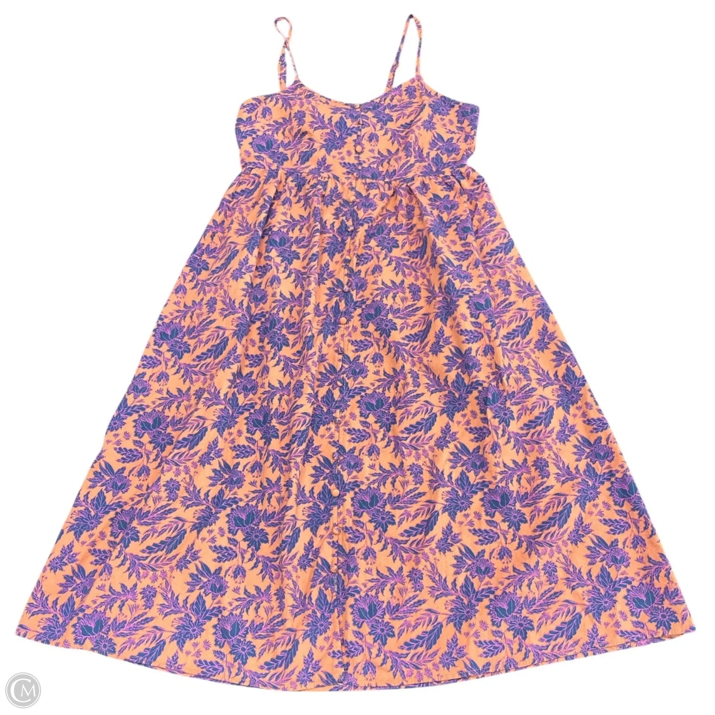 Dress Casual Midi By Universal Thread In Blue & Orange, Size: L