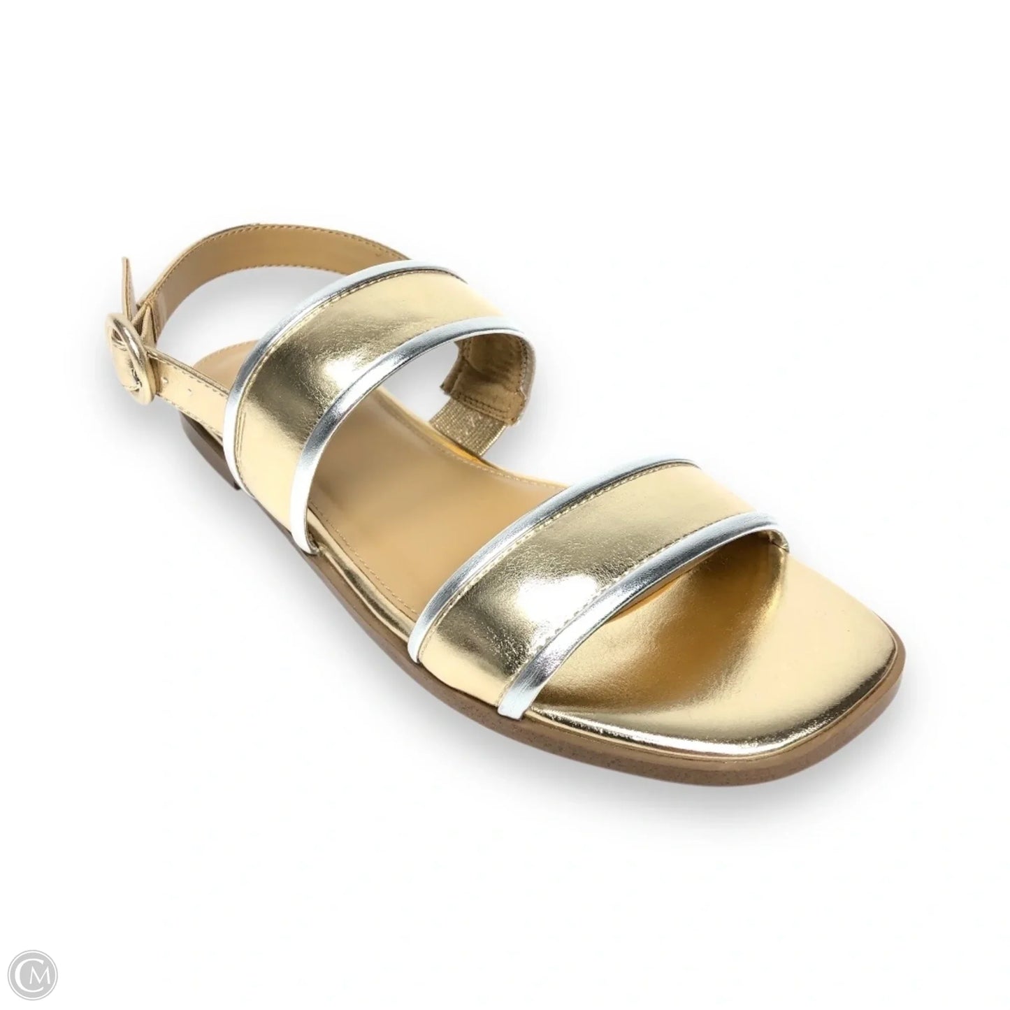 Sandals Flats By J. Crew In Gold & Silver, Size: 7.5
