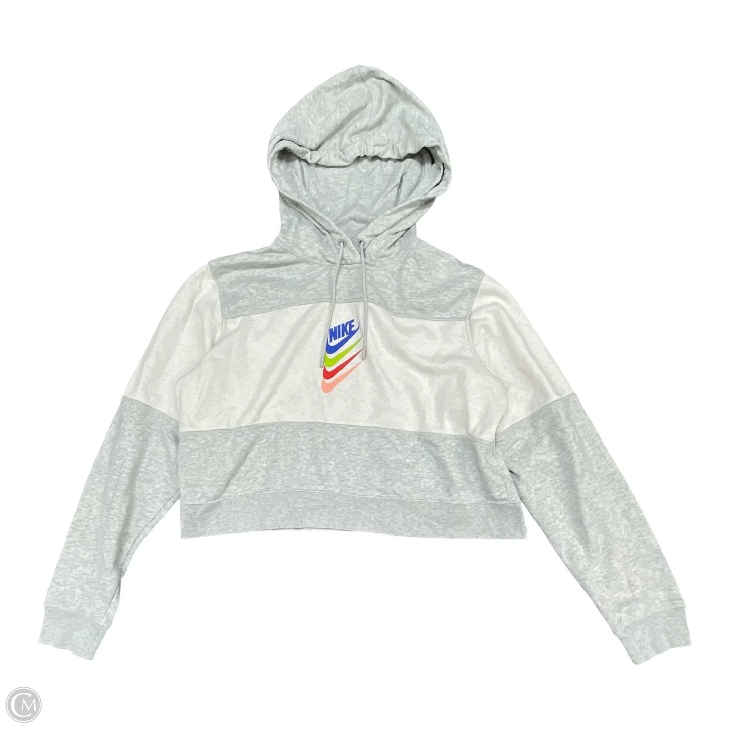 Sweatshirt Hoodie By Nike Apparel In Grey, Size: M