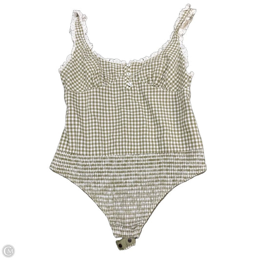 Bodysuit By Free People In Green & White, Size: M