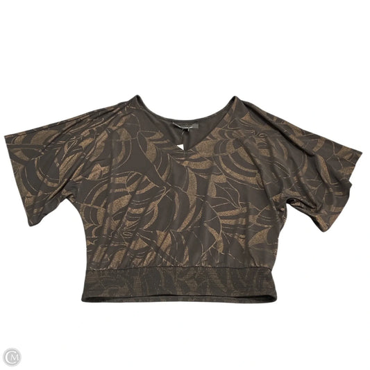Top Short Sleeve By White House Black Market In Black & Brown, Size: S