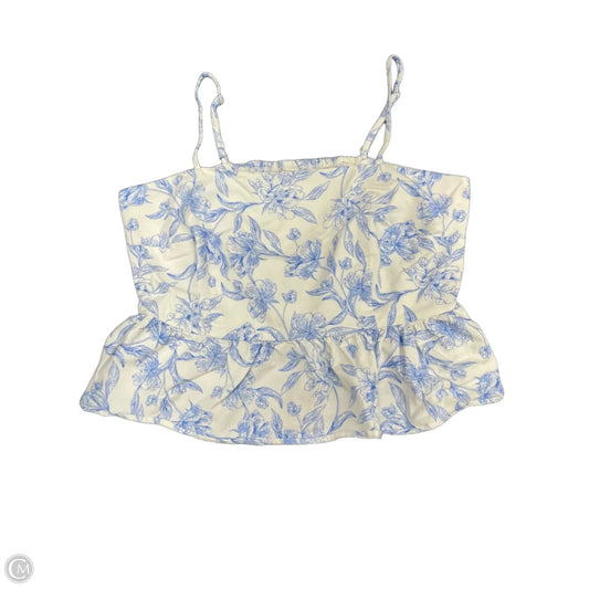 Top Sleeveless By A New Day In Blue & White, Size: Xxl
