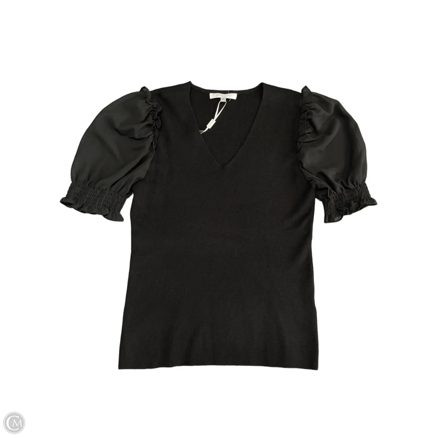 Top Short Sleeve By Sioni In Black, Size: S