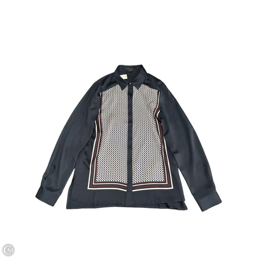 Top Long Sleeve By Ann Taylor In Navy, Size: S