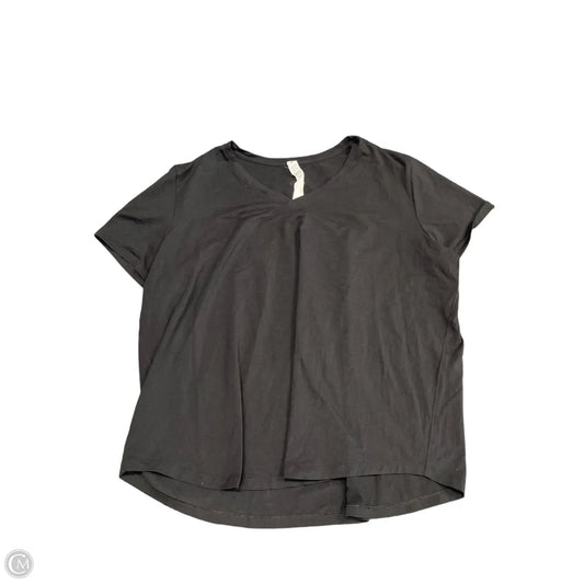 Athletic Top Short Sleeve By Lululemon In Black, Size: 20