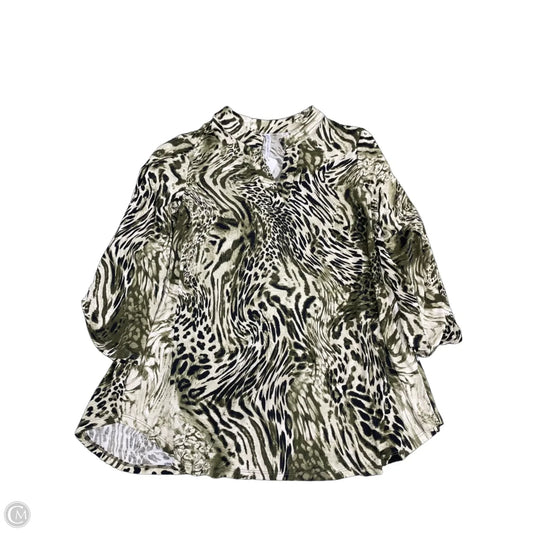 Top Long Sleeve By Dear Scarlett In Green, Size: L