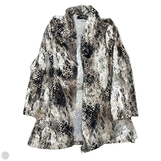 Cardigan By Kasper In Snakeskin Print, Size: L
