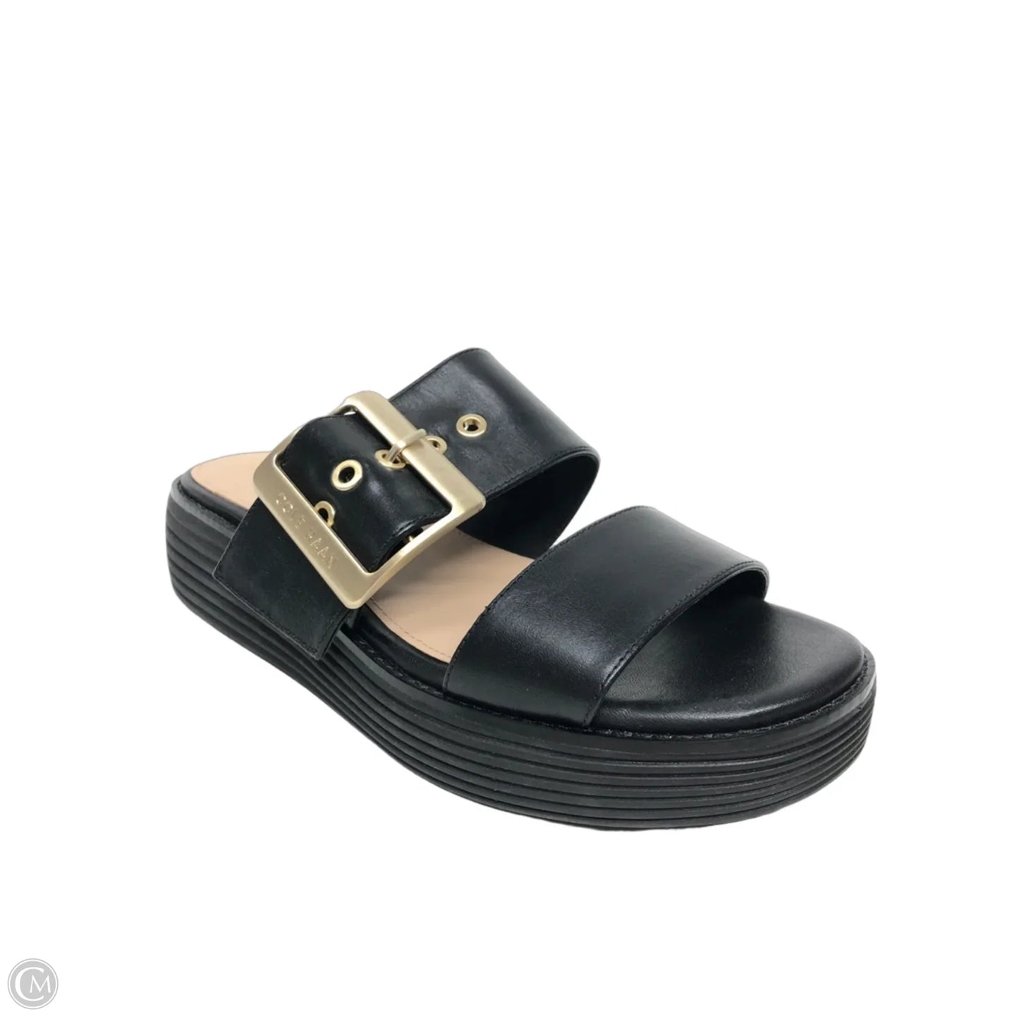 Sandals Heels Wedge By Cole-haan In Black, Size: 6.5