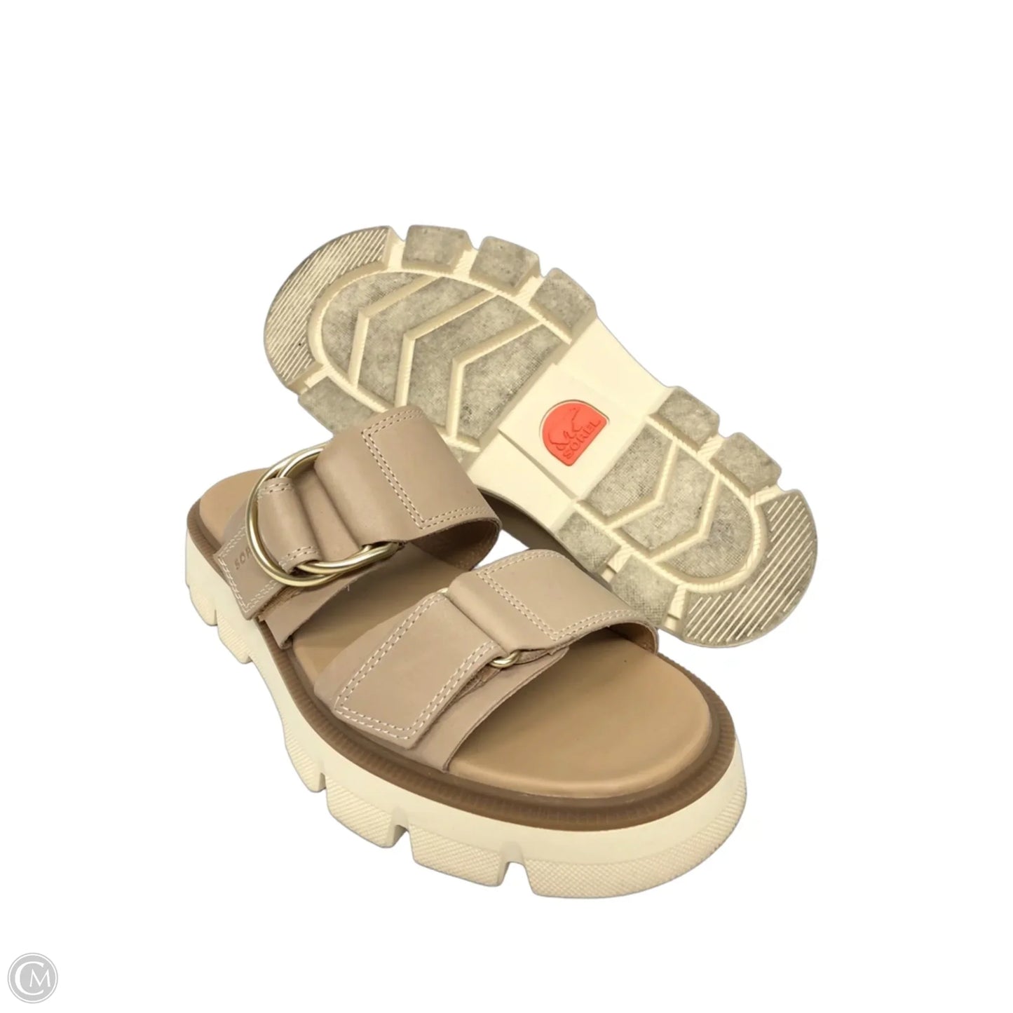 Sandals Heels Platform By Sorel In Beige, Size: 6.5