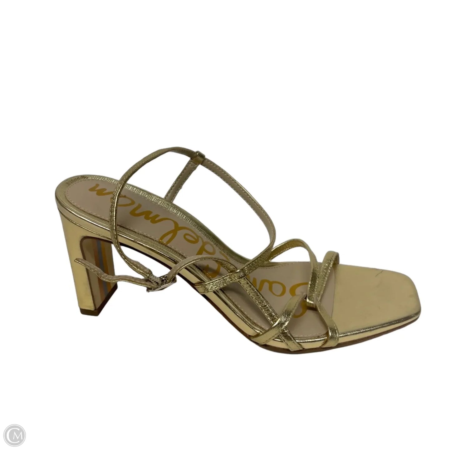 Sandals Heels Stiletto By Sam Edelman In Gold, Size: 11