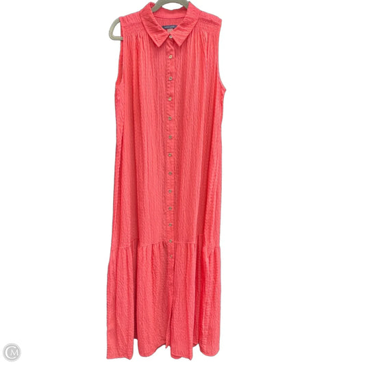 Dress Casual Midi By Tommy Hilfiger In Orange, Size: 8