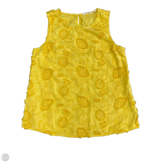 Top Sleeveless By Soft Surroundings In Yellow, Size: S