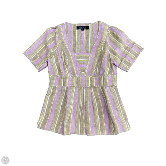 Top Short Sleeve By Kasper In Multi-colored, Size: 4
